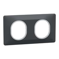 s340704g Schneider Electric Anthracite 2 Gang Light Switch Cover