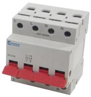 iso100-4 Europa 4P Pole Isolator Switch - 100A Maximum Current, IP20