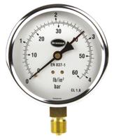 346530 Brannan G 3/8 Analogue Pressure Gauge 4bar Bottom Entry 100mm Outside Diameter
