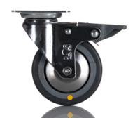 712-4869 RS PRO Braked Swivel Castor Wheel, 50kg Capacity, 80mm Wheel