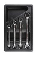 480-6824 RS PRO 4-Piece Spanner Set, 11 x 12 mm, 13 x 14 mm, 15 x 1 mm, 9 x 10 mm, Chrome Vanadium Steel