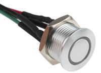 175-8561 RS PRO Illuminated Push Button Switch, Momentary, Panel Mount, 16mm Cutout, SPST, Blue LED, 36V dc, IP67