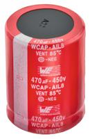 861101486029 Wurth Elektronik 820μF Aluminium Electrolytic Capacitor 450V dc, Snap-In -