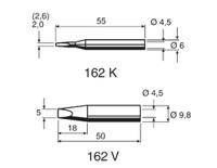 162kdsb Ersa 2.6 mm Chisel Soldering Iron Tip for use with Multitip C15, Tip 260