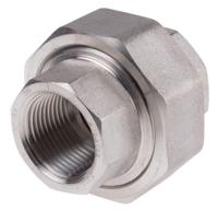 826-7119 RS PRO Stainless Steel Pipe Fitting, Straight Octagon Union, Female Rc 1in x Female Rc 1in
