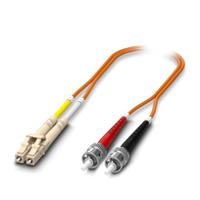 1146508 Phoenix Contact LC to ST x 2 Duplex Multi Mode OS2 Fibre Optic Cable, 62.5/125μm, Orange, 2m