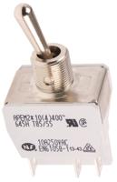 645h2 APEM Toggle Switch, Panel Mount, On-(On), DPST, Tab Terminal