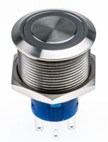 175-9327 RS PRO Illuminated Push Button Switch, Momentary, Panel Mount, 22.2mm Cutout, DPDT, Yellow LED, 250V ac, IP67
