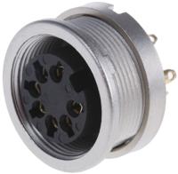 kfv-71 Lumberg, KFV 7 Pole M16 Din Socket, DIN EN 60529, 5A, 60 V ac IP40, Female, Panel Mount