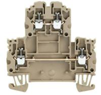 1041600000 Weidmuller WDK Series Brown Double Level Terminal Block, 2.5mm², Double-Level, Screw Termination, ATEX