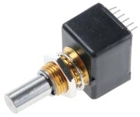 ems22d51-b28-ls5 Bourns 512 Pulse Incremental Mechanical Rotary Encoder with a 6.34 mm Plain Shaft (Indexed), Bracket Mount