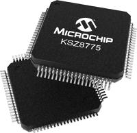 ksz8775clxic Microchip KSZ8775CLXIC, Ethernet Switch IC, 10 → 100Mbps MII, RGMII, RMII, 3.3 V, 80-Pin LQFP