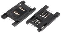 7111s2015x02lf Amphenol Communications Solutions 6 Way Memory Card Connector With Solder Termination