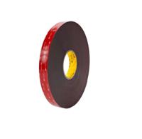 3m-5952-19mm-x-33m 3M 5952F, VHB™ Black Foam Tape, 19.0mm x 33.0m, 1.10mm Thick