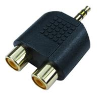 286-2908 RS PRO A/V Connector Adapter, Male 3.5 mm Stereo to Female 2 x RCA
