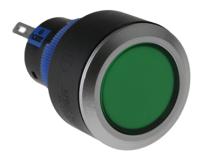 175-8233 RS PRO Illuminated Push Button Switch, Momentary, Panel Mount, 22.2mm Cutout, SPDT, Green LED, 250V ac, IP65