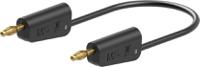 641033-10021 Staubli Test lead, 19A, 30V ac, Black, 1m Lead Length