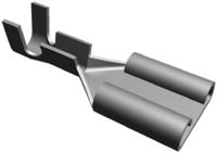 42510-2 TE Connectivity FASTON .250 Uninsulated Female Spade Connector, Receptacle, 6.35 x 0.81mm Tab Size, 0.3mm² to 0.8mm²