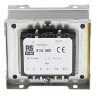 504-000 RS PRO 100VA 1 Output Chassis Mounting Transformer, 6V ac, IEC 61558-2-6