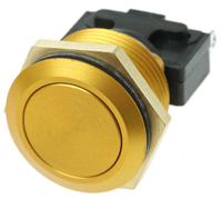 76-95134044go ITW Switches 76-95 Series Push Button Switch, Momentary, Panel Mount, 19.2mm Cutout, SPDT, 250V ac, IP67
