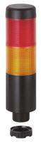 69823075 Werma Kompakt Series Red/Yellow Signal Tower, 2 Lights, 24 V ac/dc, Base Mount