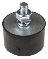 5030ve25-60 FIBET Cylindrical M10 Anti Vibration Mount, Male Buffer Foot with 291kg Compression Load