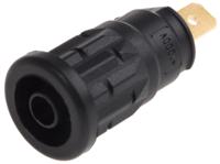 972361100 Hirschmann Test & Measurement Black Female Banana Socket, 4 mm Connector, 24A, 1000V ac/dc, Gold Plating