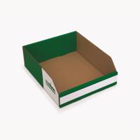 a3025 Kbins Cardboard Recycle Bin, 300mm x 250mm x 100mm, Green, White