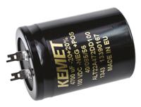 alt22a472dd100 KEMET 4700μF Aluminium Electrolytic Capacitor 100V dc, Solder Lug - ALT22A472DD100