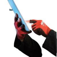 sky71 Skytec Tricolore Range Black, Red Nylon Nylon Work Gloves, Size 8, Polyurethane Coating