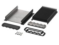 84410150hmt1-abph-1000-0150-kwl Bopla Alubos (Set) Series Black Aluminium General Purpose Enclosure, IP65, Flanged, Black Lid, 106 x 32 x 150mm