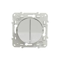 s525214 Schneider Electric White Rocker Switch, 2 Way, 1 Gang, Odace