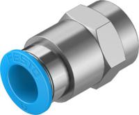 qsf-38-12-b-20 Festo Straight Threaded Adaptor, G 3/8 Female to Push In 12 mm, Threaded-to-Tube Connection Style, 130717