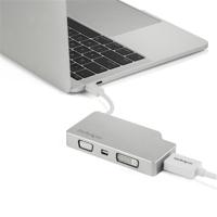 cdpvgdvhdmdp StarTech.com USB C to DVI, HDMI, Mini DisplayPort, VGA Adapter, USB 3.1, 1 Supported Display(s) - 4K @ 30Hz