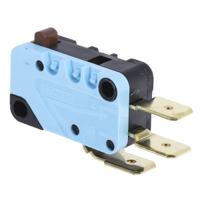 83-161-118 Crouzet Button Micro Switch, Tab Terminal, 16 A @ 250 V ac, SPDT, IP40