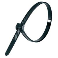 118-00066-t120ros-pa66hs-bk HellermannTyton Cable Tie, 385mm x 7.6 mm, Black Polyamide 6.6 (PA66), Pk-100