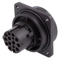c016-10g012-0002 Amphenol Industrial Circular Connector, 12 Contacts, Panel, Standard Connector, Socket, Female, IP65, Ecomate C16 Series