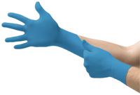 92670080 Ansell 92-670 Blue Powder-Free Nitrile Disposable Gloves, Size 7.5-8, Medium, 100 per Pack