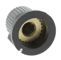259-6812 RS PRO 11.6mm Black Potentiometer Knob for 3.2mm Shaft Splined