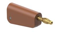 641045-27 Staubli Brown Plug Banana Plug, 4 mm Connector, Screw Termination, 32A, 30 → 60V, Gold Plating
