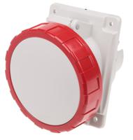 4183267 Scame IP66, IP67 Red Panel Mount 3P + N + E Heavy Duty Power Connector Socket, Rated At 32A, 415 V