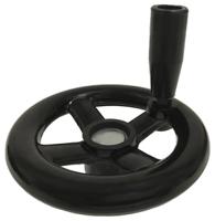 161-2029 RS PRO Black Phenoplast, Vegetal Fibre Reinforced Hand Wheel, 160mm diameter