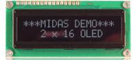 mcob21605g1v-ewp Midas White Passive matrix OLED Display COB Parallel Interface