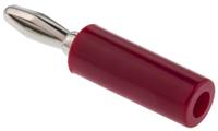 bu-00243-2 Mueller Electric Red Male Banana Plug, 4 mm Connector, 15A, Nickel Plating