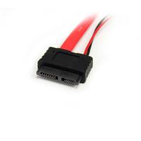 slsataf20 StarTech.com Female Slimline SATA to Female; Male LP4; SATA Data  Cable, 508mm