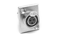 ag4fcrv Amphenol Industrial Chassis Mount XLR Connector, Female, IP00, 50 V, 4 Way, Nickel Plating