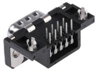 d09p13a4gx00lf Amphenol Communications Solutions Delta D 9 Way Right Angle Through Hole D-sub Connector Plug, 2.74mm Pitch, with 4-40