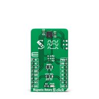 mikroe-4952 MikroElektronika Magnetic Rotary 2 Click 3D Magnetic Sensor Add On Board for AEAT-9922 mikroBUS Socket