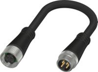 283-4977 RS PRO Female 8 way Straight M12 to Male 8 way Straight M12 Actuator/Sensor Cable, 10 m