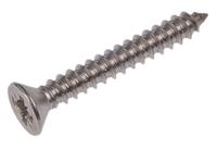 180-651 RS PRO Plain Stainless Steel Countersunk Head Self Tapping Screw, N°6 x 1in Long 25mm Long